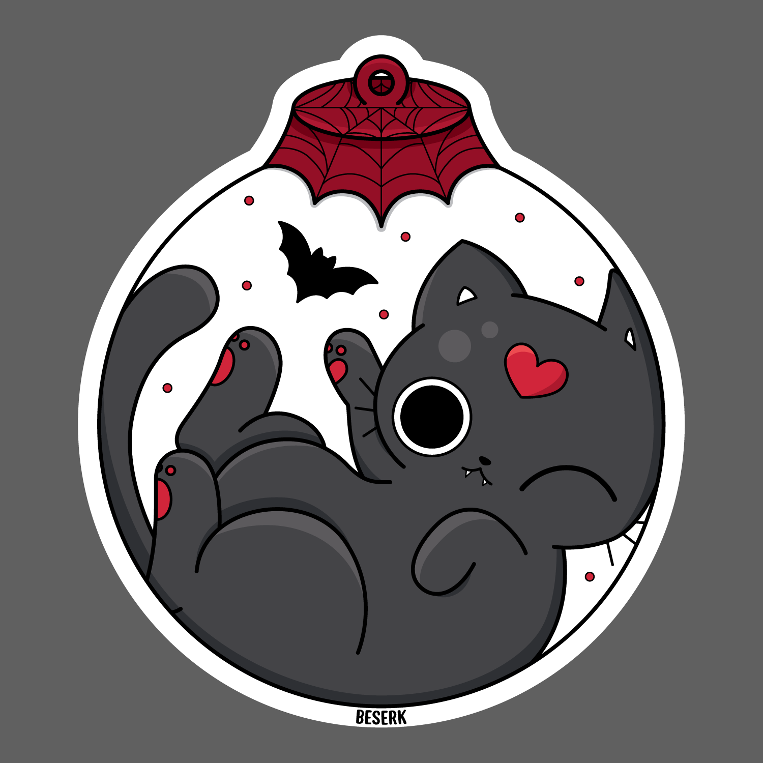 Feline Festive Bauble | STICKER