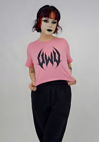 UWU Metal [Pink] | CROP TEE
