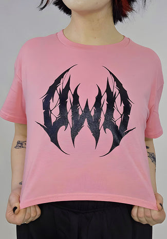 UWU Metal [Pink] | CROP TEE