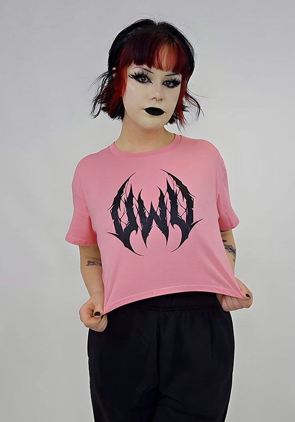 UWU Metal [Pink] | CROP TEE
