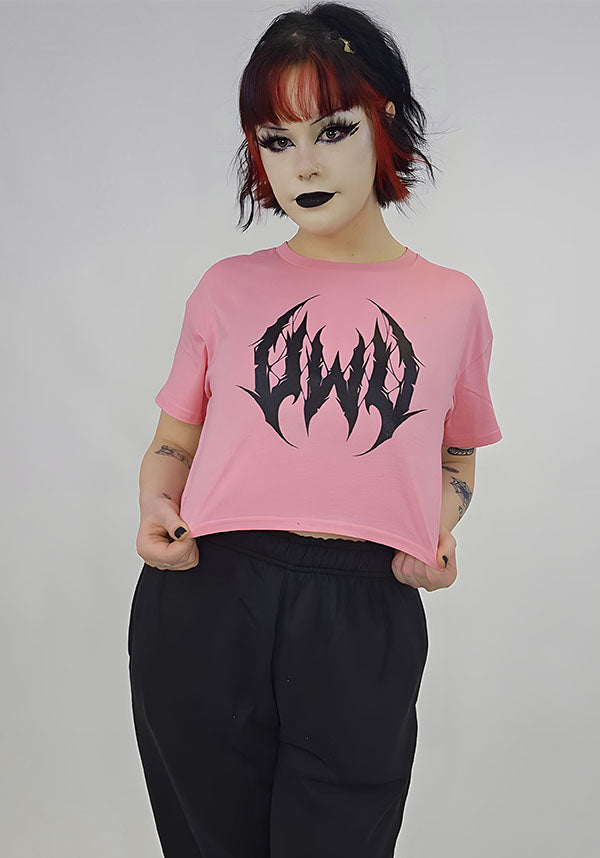 UWU Metal [Pink] | CROP TEE