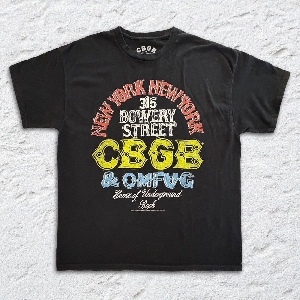 CBGB & OMFUG | 315 Bowery St NY T-SHIRT [PREORDER]