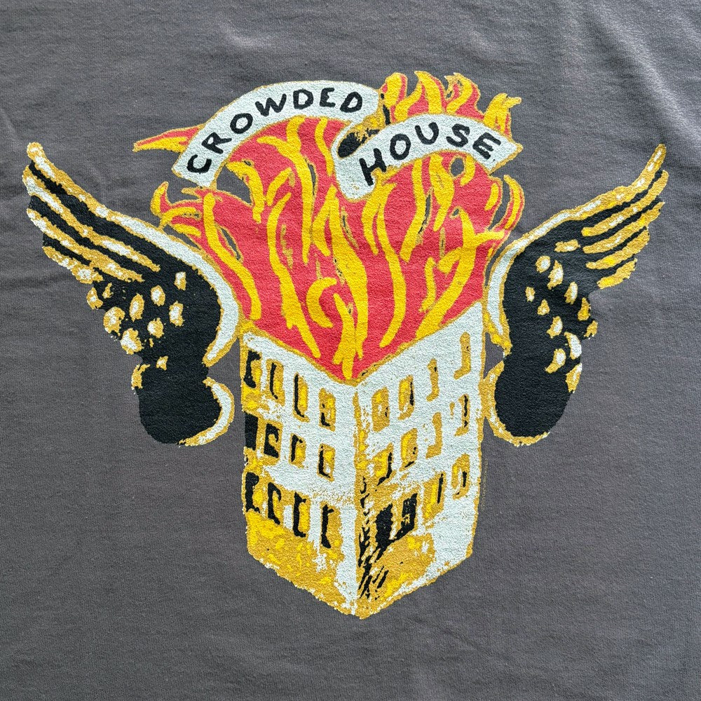 Crowded House | Flaming House [Charcoal] T-SHIRT [PREORDER]