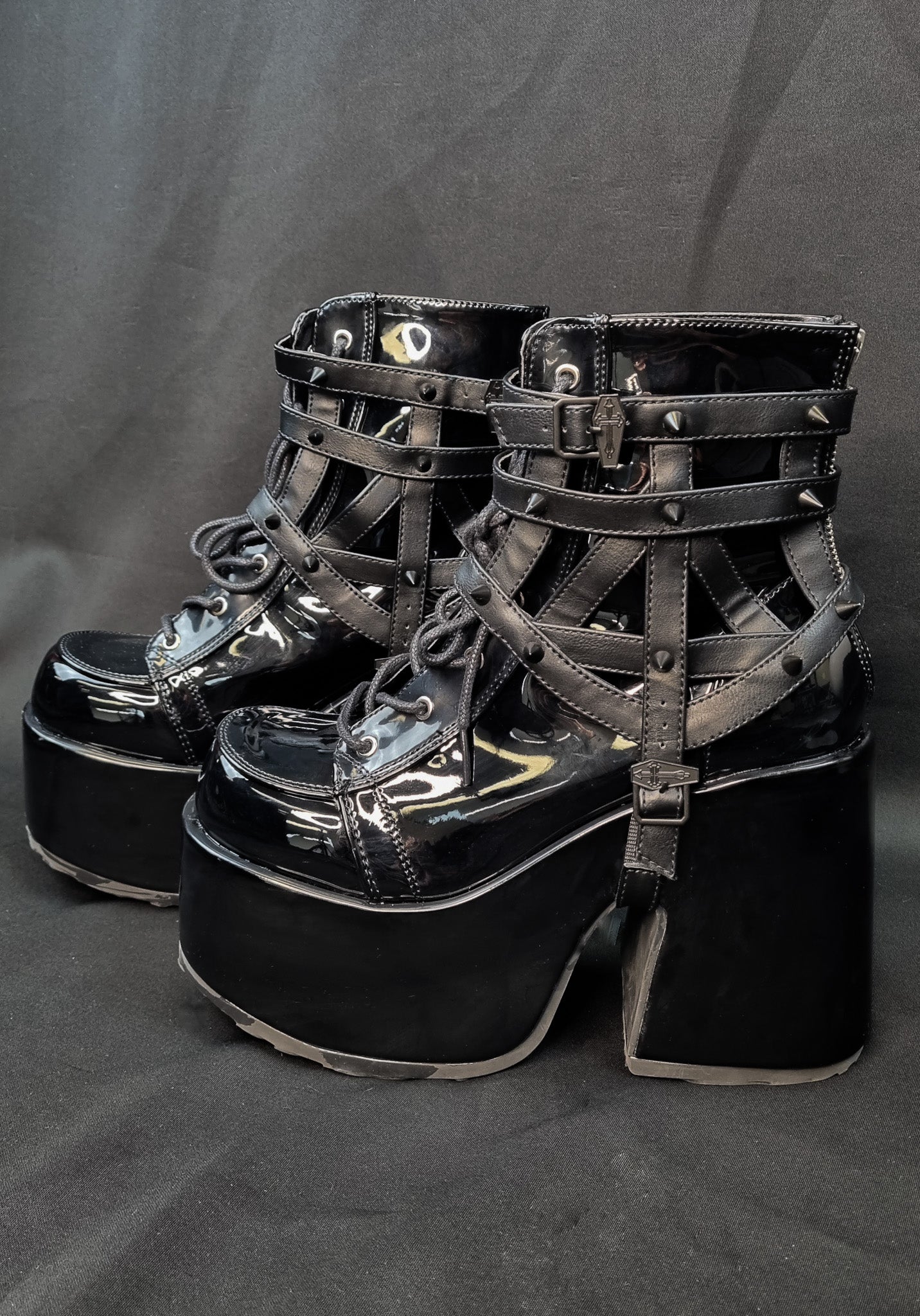 Demonia Spiked Cage [DA-505] Boot Harness - Australia