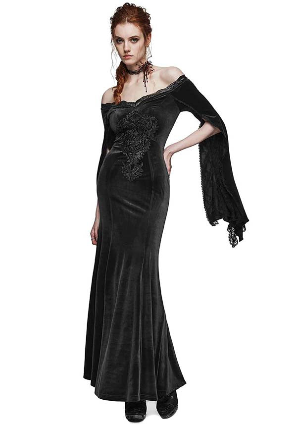 Twilight [Black] Velvet | MAXI DRESS