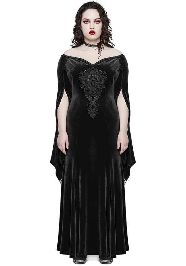 Twilight [Black] Velvet | MAXI DRESS
