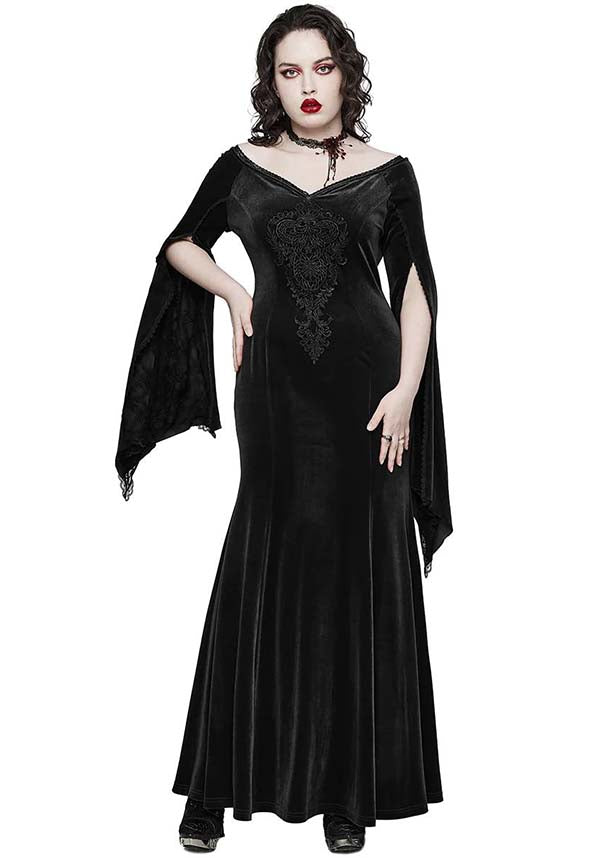 Twilight [Black] Velvet | MAXI DRESS