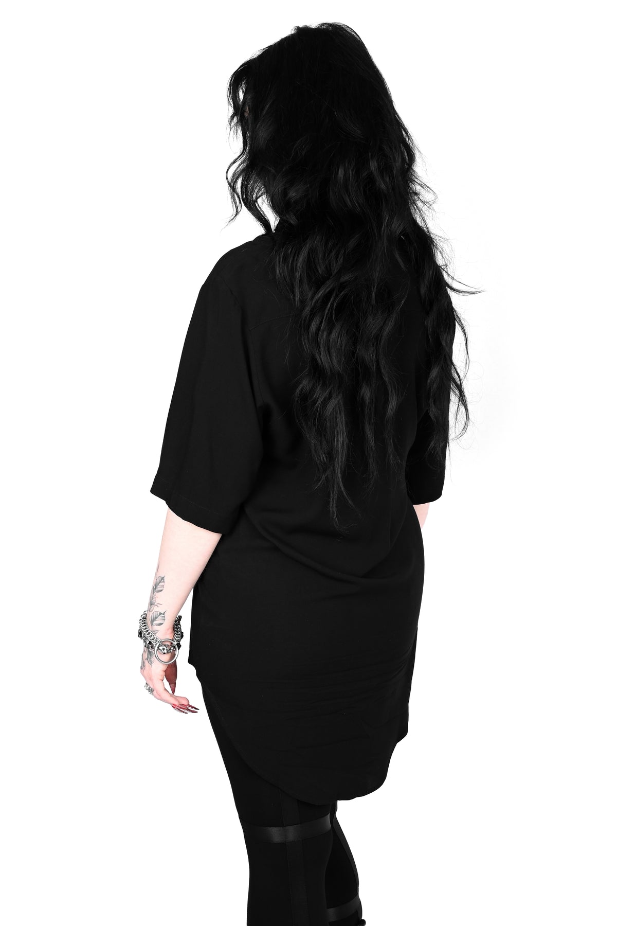 Memphis [Solid Black] | SHORT SLEEVE OVERSIZED SHIRT