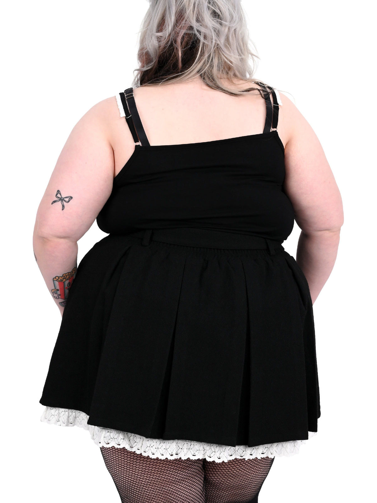 Charlotte [Black/white] | PLEATED SKIRT