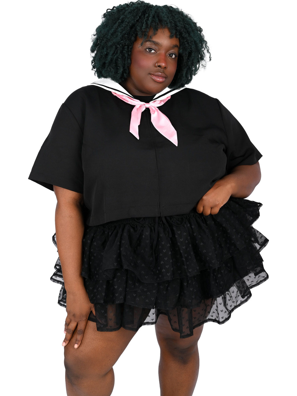 Cotton Candy Ruffle [Licorice] | SKORT