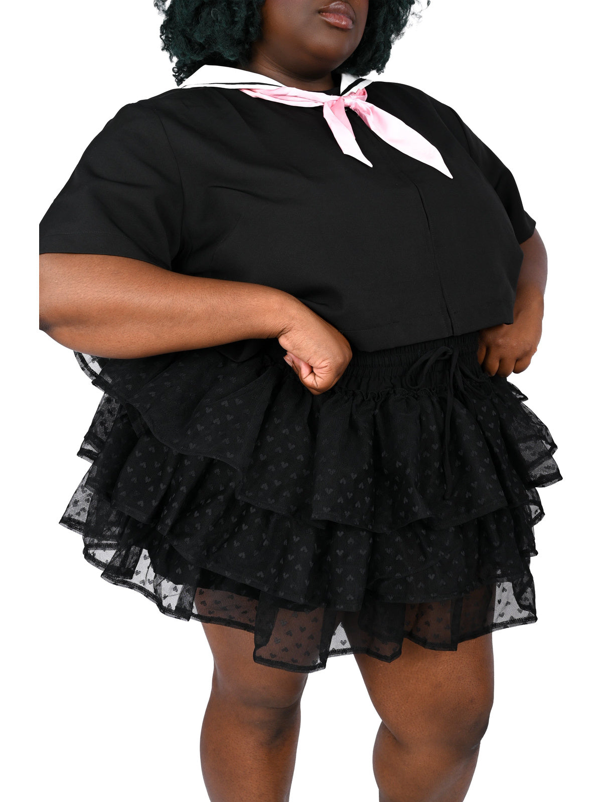 Cotton Candy Ruffle [Licorice] | SKORT