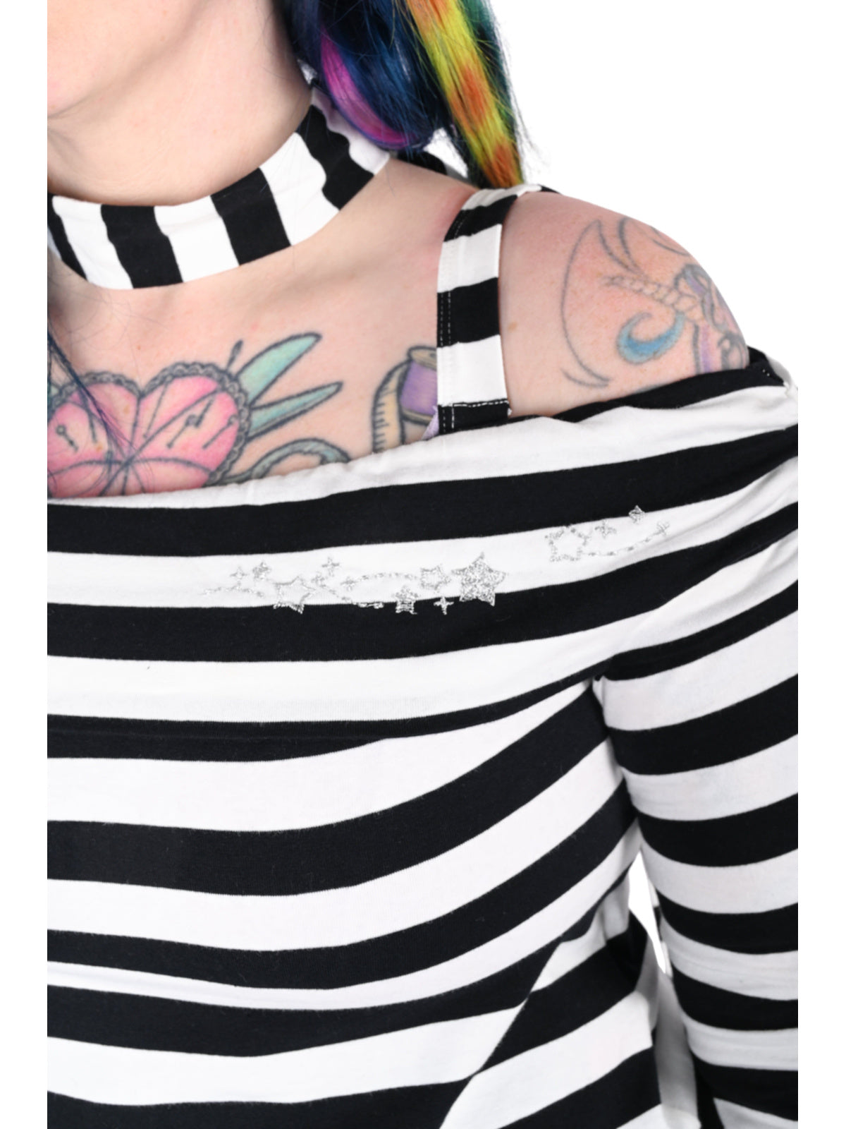 Lina Striped [Black/ White] | TOP