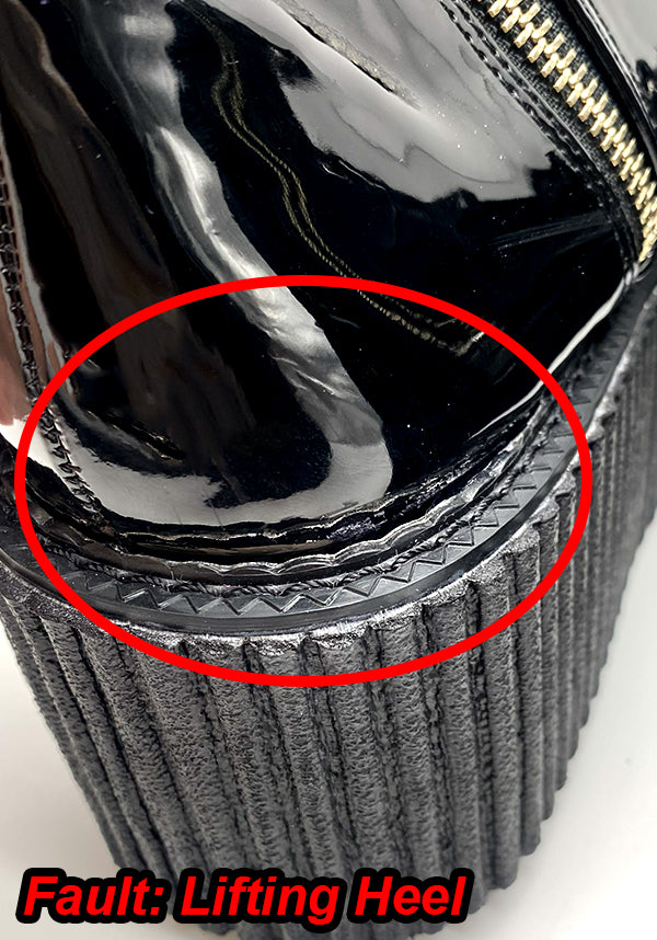 CREEPER-260 [Black Patent] | BOOTS [FAULTY]**