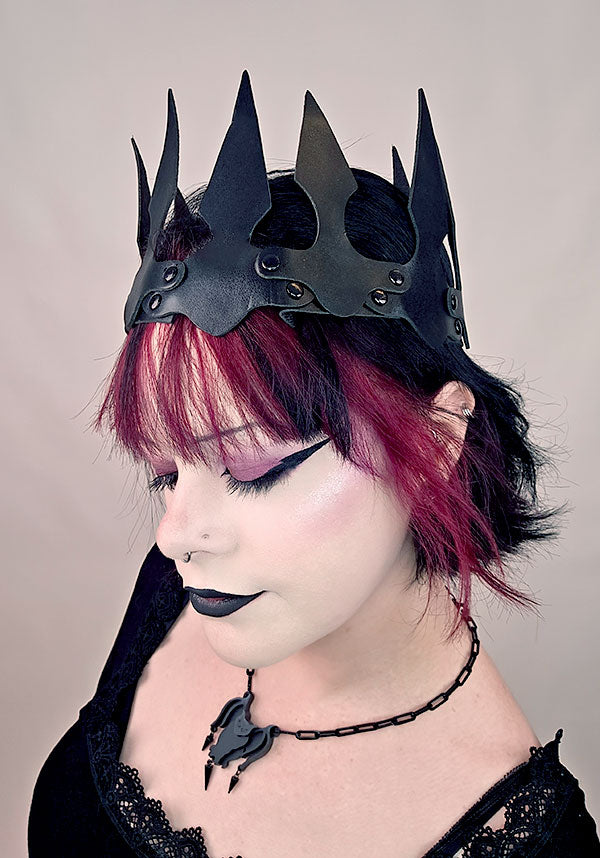 Faux Leather Spiked | CROWN