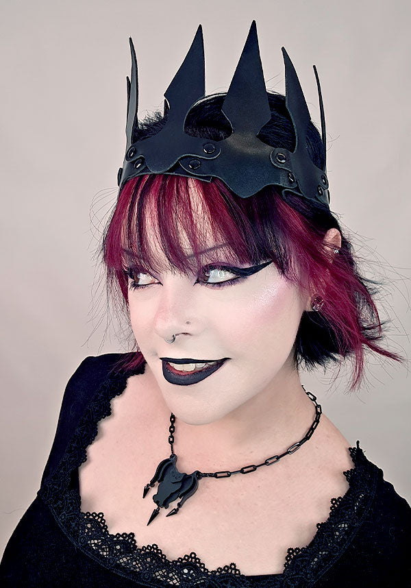Faux Leather Spiked | CROWN
