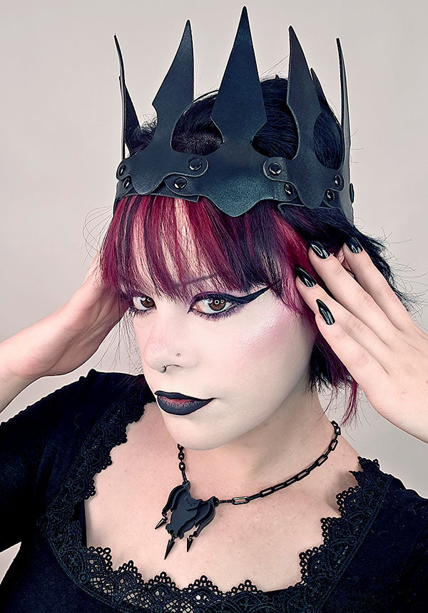 Faux Leather Spiked | CROWN
