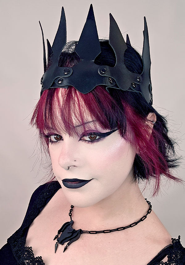 Faux Leather Spiked | CROWN