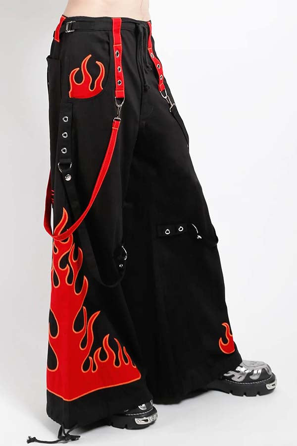 Flame Dark Street [Red] | PANTS