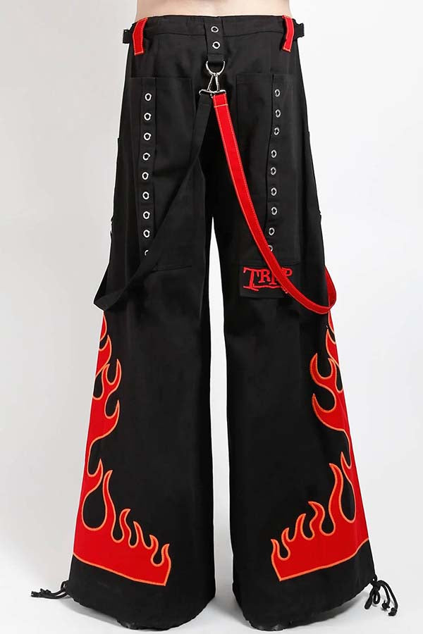 Flame Dark Street [Red] | PANTS