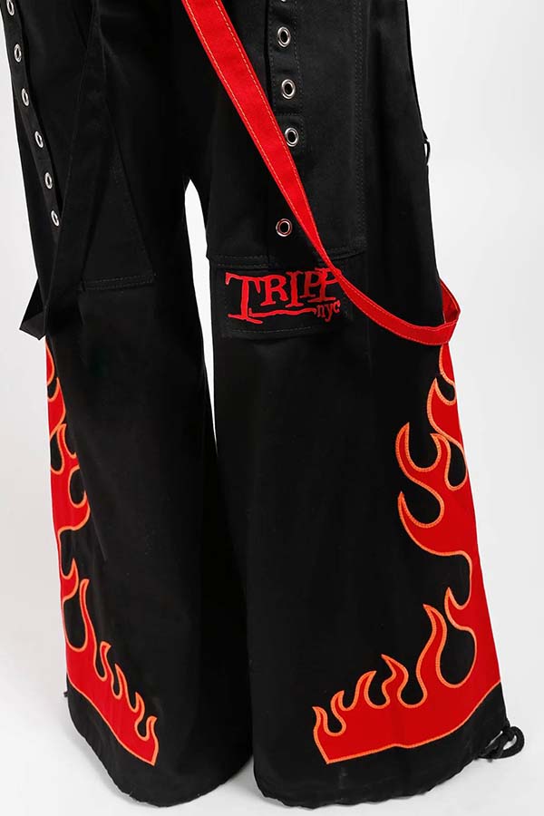 Flame Dark Street [Red] | PANTS