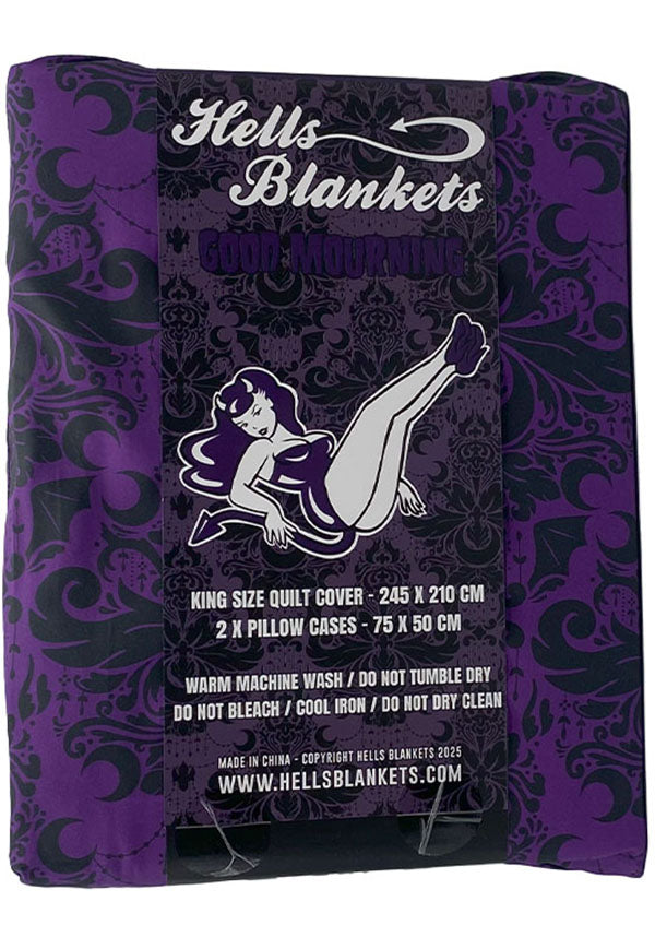 Good Mourning [Purple] | QUILT SET [SUPER KING]