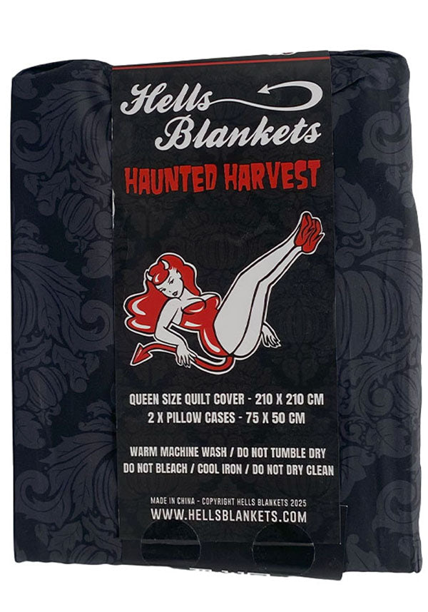 Haunted Harvest [Black/Grey] | QUILT SET [SUPER KING]