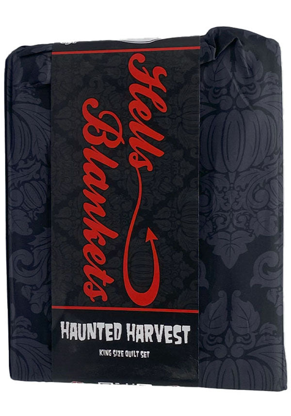 Haunted Harvest [Black/Grey] | QUILT SET [QUEEN]
