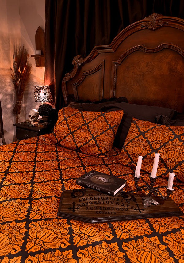 Haunted Harvest [Black/Orange] | QUILT SET [KING SINGLE]
