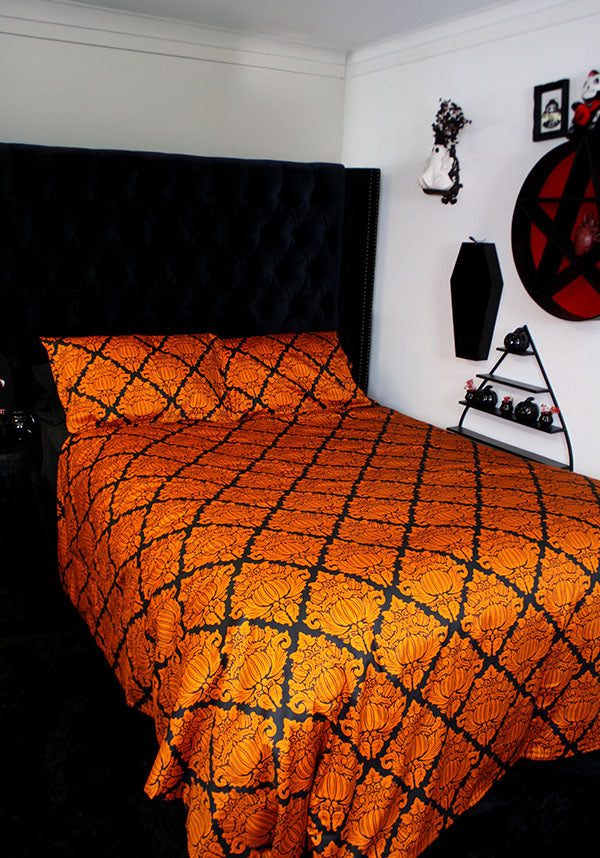 Haunted Harvest [Black/Orange] | QUILT SET [KING]