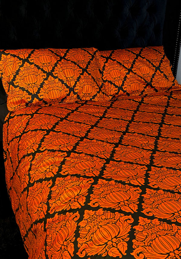Haunted Harvest [Black/Orange] | QUILT SET [SUPER KING]