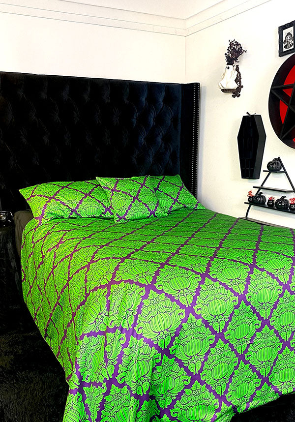 Haunted Harvest [Green/Purple] | QUILT SET [QUEEN]