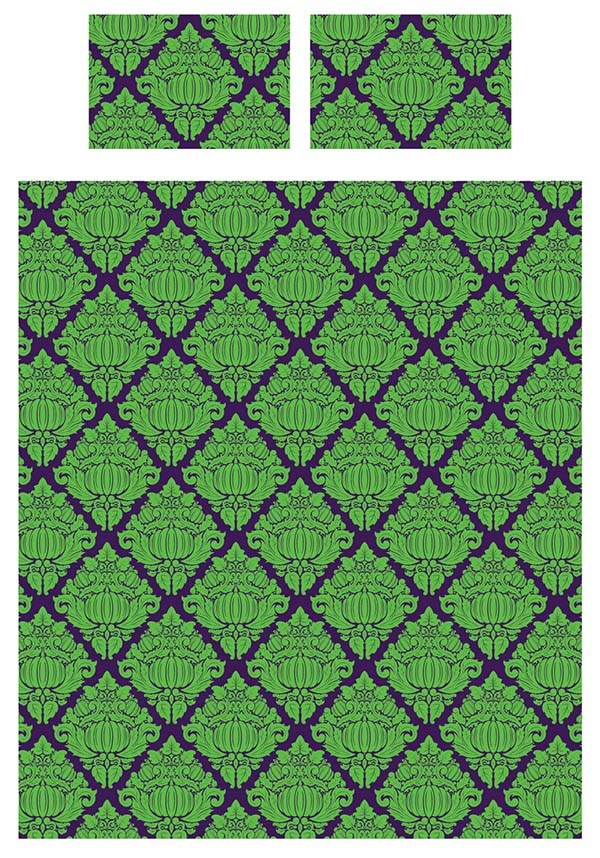 Haunted Harvest [Green/Purple] | QUILT SET [QUEEN]