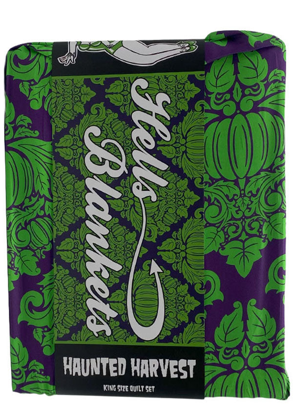 Haunted Harvest [Green/Purple] | QUILT SET [QUEEN]