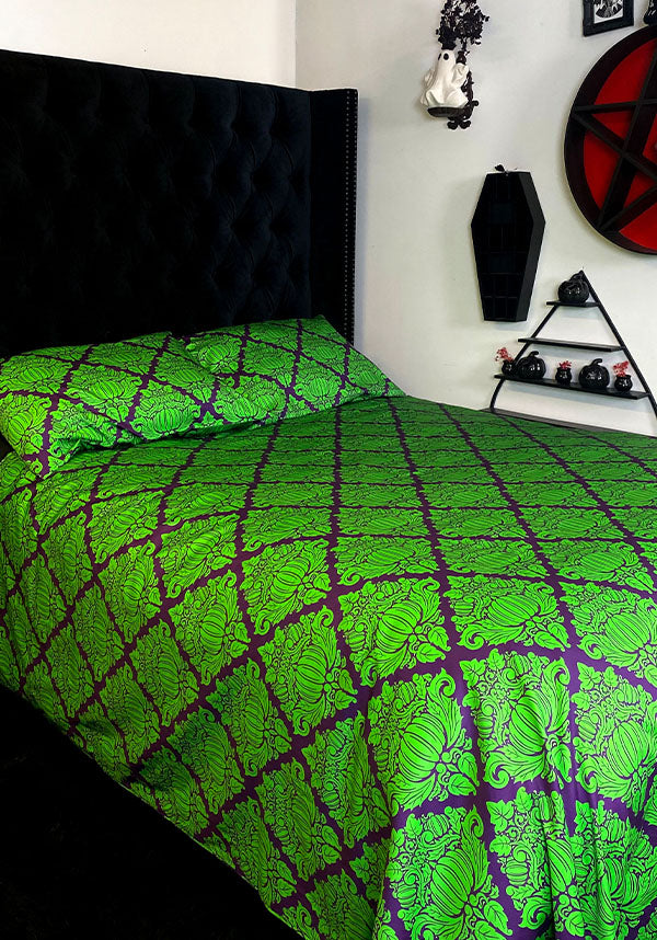 Haunted Harvest [Green/Purple] | QUILT SET [KING]