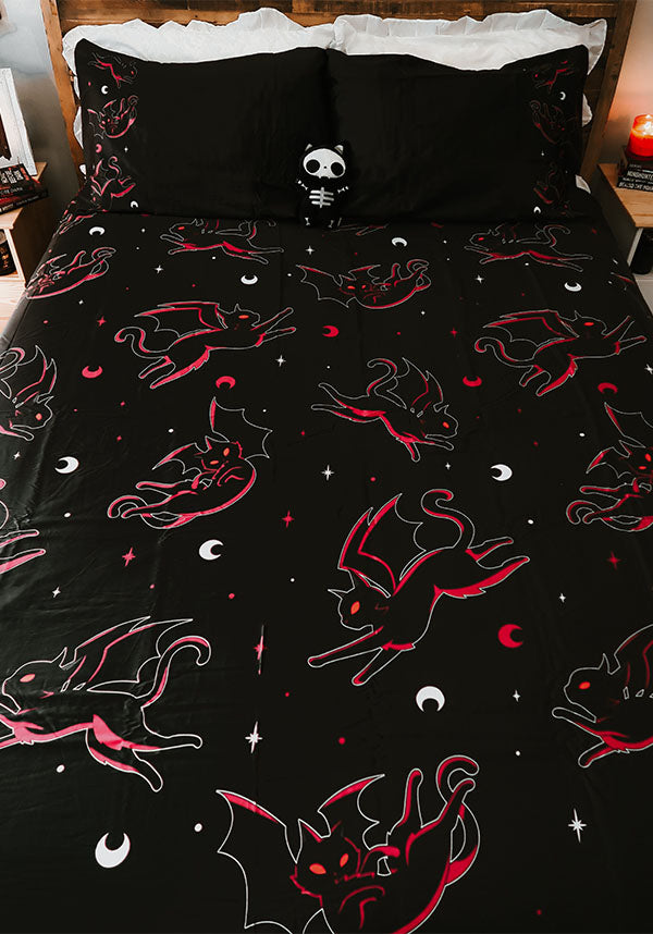 Batty Cats | KING QUILT SET [COTTON]