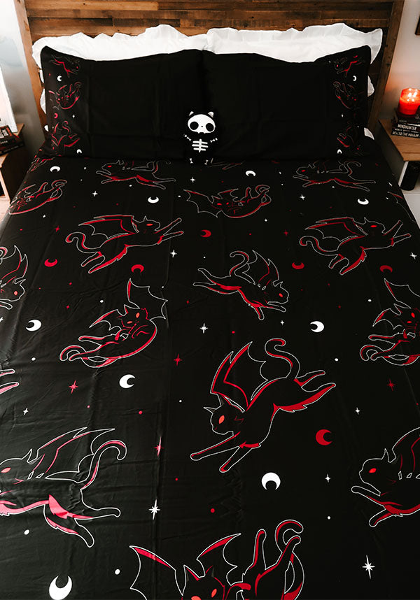 Batty Cats | KING QUILT SET [COTTON]