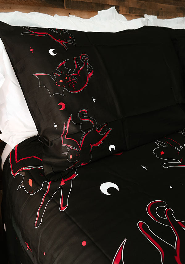 Batty Cats | KING QUILT SET [COTTON]