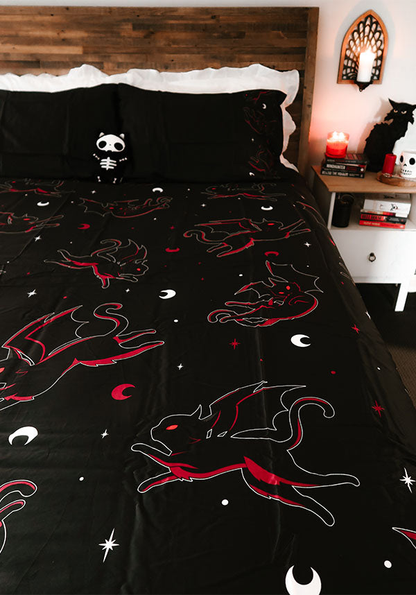 Batty Cats | KING QUILT SET [COTTON]