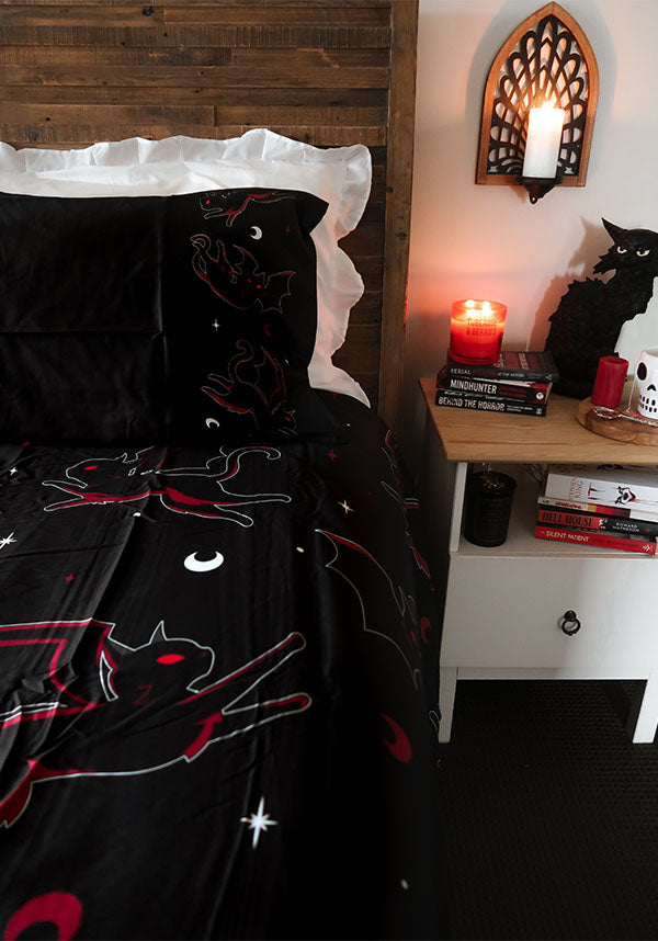 Batty Cats | KING QUILT SET [COTTON]