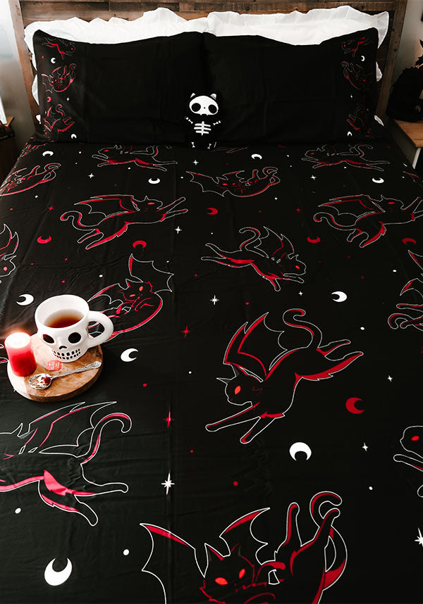 Batty Cats | KING QUILT SET [COTTON]