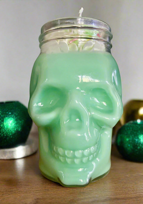 Mint Julip [I Scream] | SKULL JAR CANDLE*