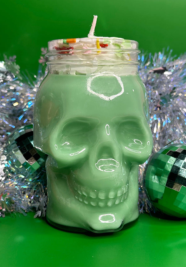 Mint Julip [I Scream] | SKULL JAR CANDLE*