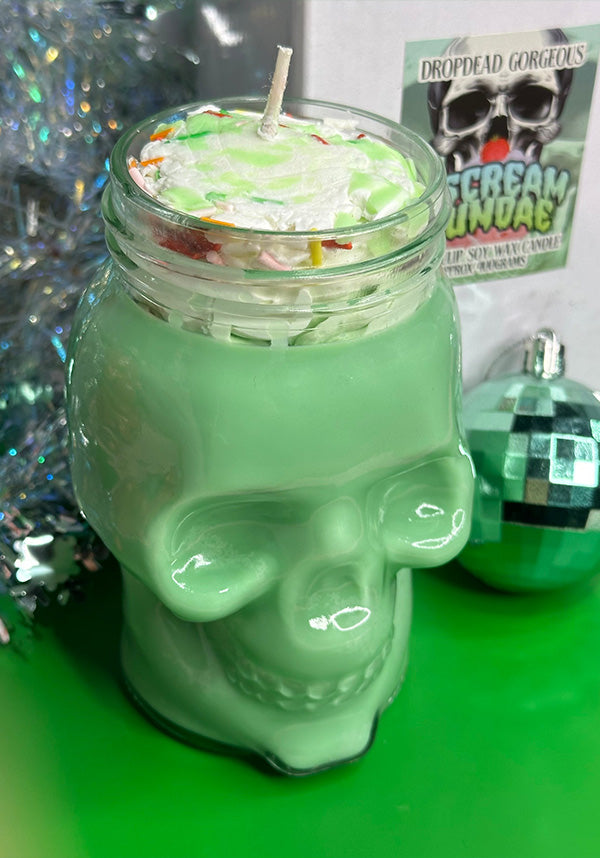 Mint Julip [I Scream] | SKULL JAR CANDLE*
