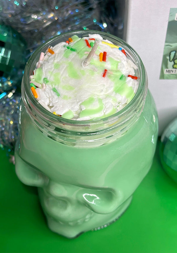 Mint Julip [I Scream] | SKULL JAR CANDLE*