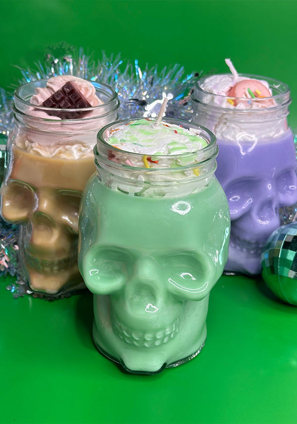 Mint Julip [I Scream] | SKULL JAR CANDLE*