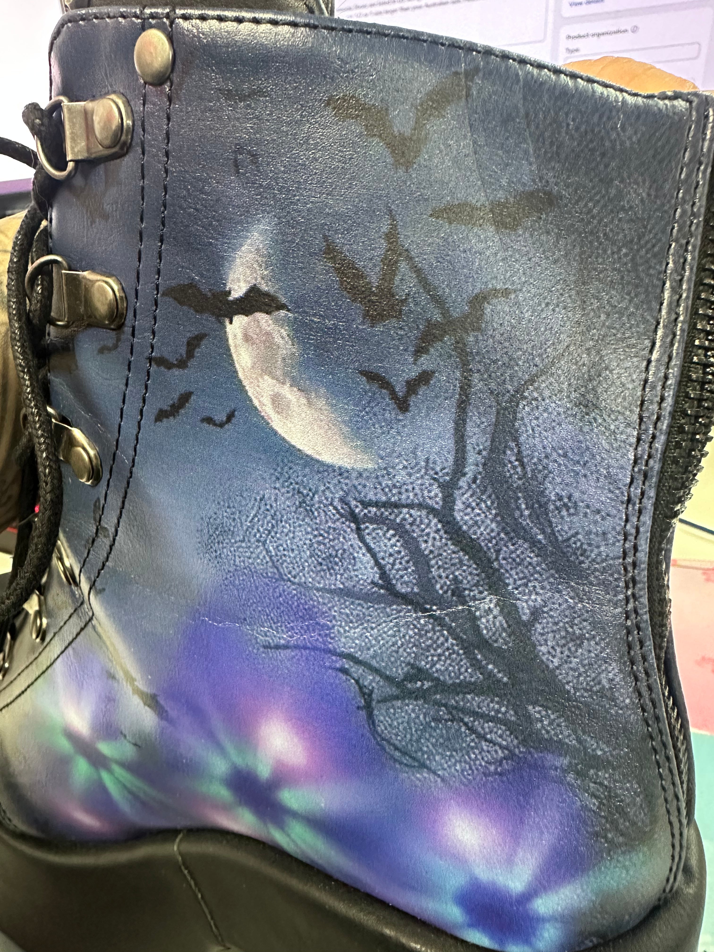 CAMEL-203-PT [Black/Blue] | PLATFORM BOOTS (FAULTY)**