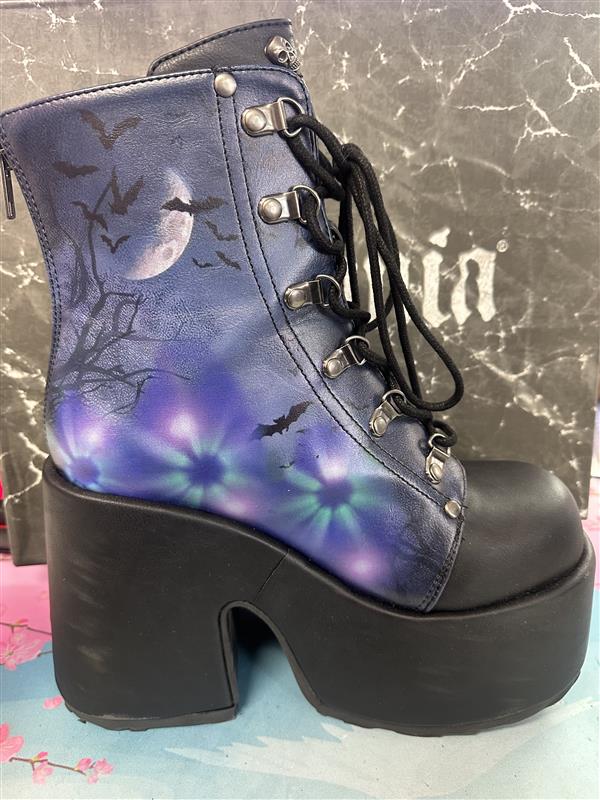 CAMEL-203-PT [Black/Blue] | PLATFORM BOOTS (FAULTY)**