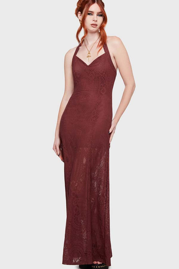 Lilith's Garden [Burgundy] | MAXI DRESS