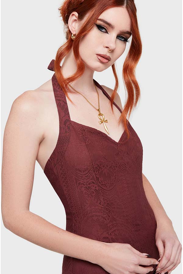 Lilith's Garden [Burgundy] | MAXI DRESS