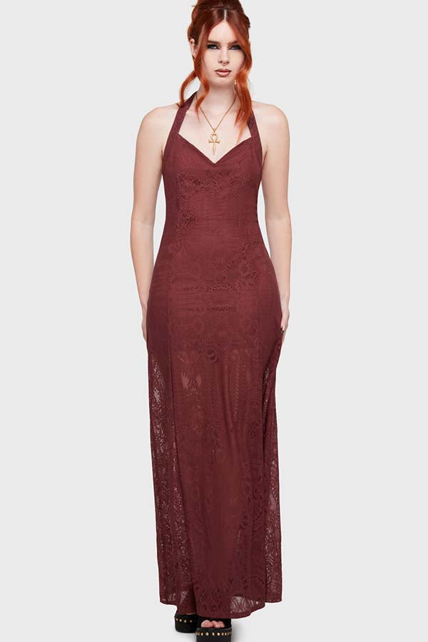 Lilith's Garden [Burgundy] | MAXI DRESS
